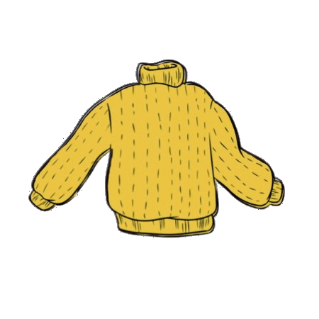 Yellow Sweater Sticker by Sam