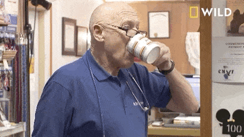 Incredible Dr Pol Coffee GIF by Nat Geo Wild