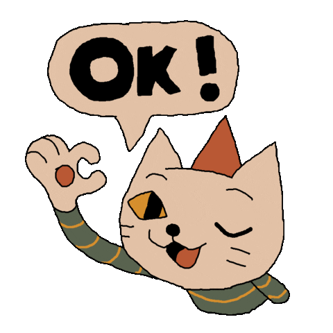 Cat Ok Sticker by Colin