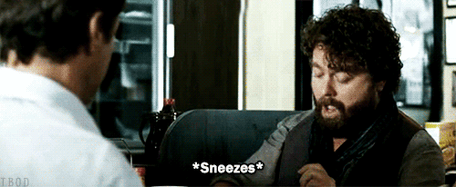 Zach Galifianakis Sneezing GIF