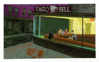sagelillyartist trippy painting collage tacos GIF
