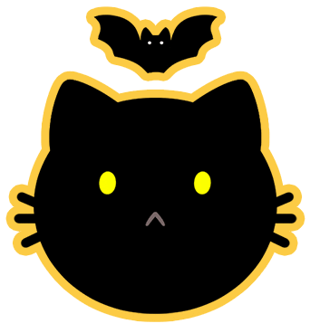 Flying Black Cat Sticker by shourimajo