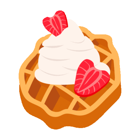 Whipped Cream Strawberry Sticker by Belgian Boys