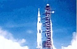 A rocket launching