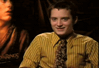 amused elijah wood GIF