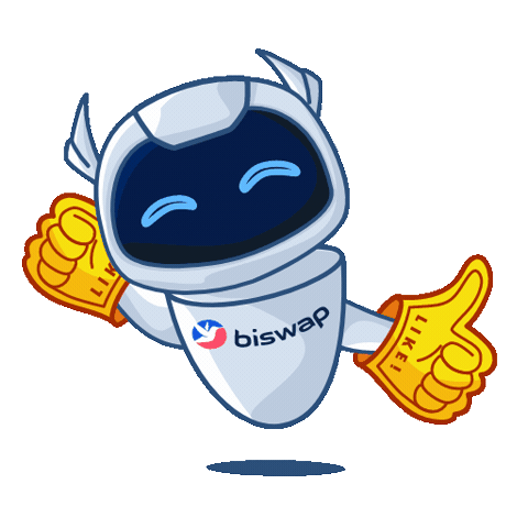 Happy Sticker by Biswap DEX