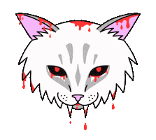 Angry Cat Sticker by Jasi Gray