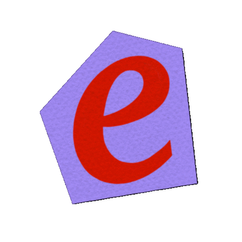 E Letter Sticker