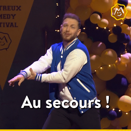 Au Secours Help GIF by Montreux Comedy