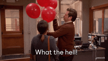 Parks And Recreation Balloon GIF by PeacockTV