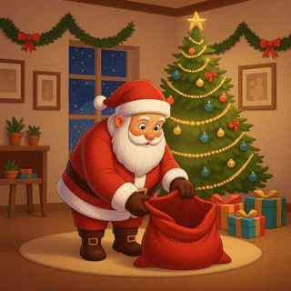 Greeting Santa Claus GIF by ANTONZA