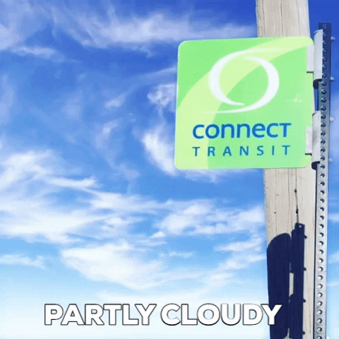 Bus Stop Clouds GIF by Connect Transit