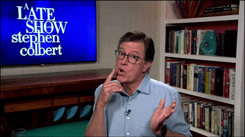 Stephen Colbert Finger Bite GIF by The Late Show With Stephen Colbert