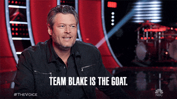 team blake is the goat GIF by The Voice