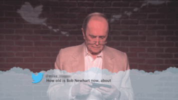 Bob Newhart Mean Tweets GIF