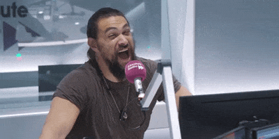 Jason Momoa Laughing GIF by AbsoluteRadio