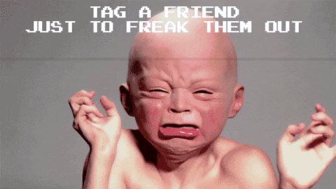 Baby Freaks Out GIFs - Get the best GIF on GIPHY