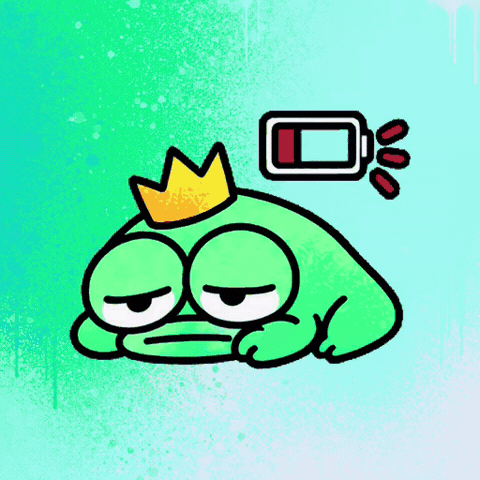 Tired Frog GIF by Supducks