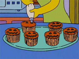  halloween simpsons treehouse of horror cupcakes pumpkins GIF