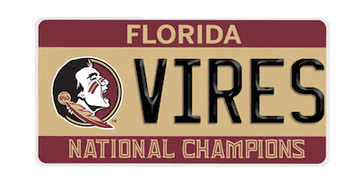 Driving National Champions Sticker by Florida State University