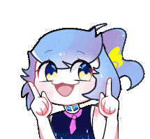 Vibing Cute Girl Sticker