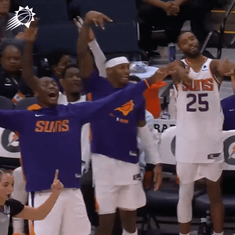 Excited Basketball GIF by Phoenix Suns
