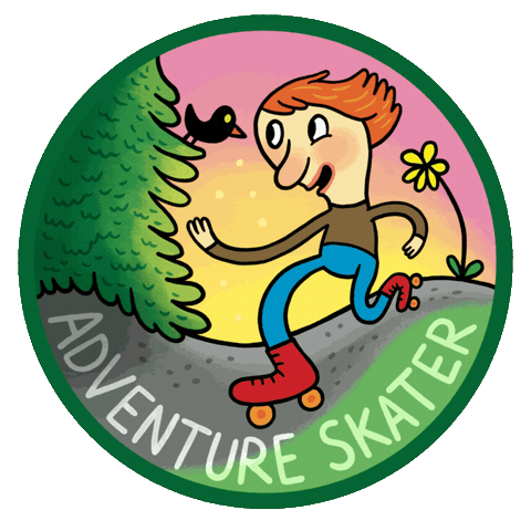 Adventure Rollerskate Sticker