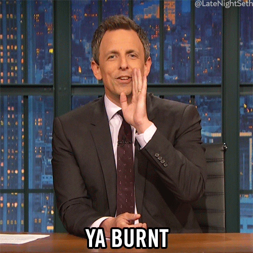 Seth Meyers Burn GIF by Late Night with Seth Meyers