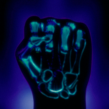 Raised Fist Waves GIF