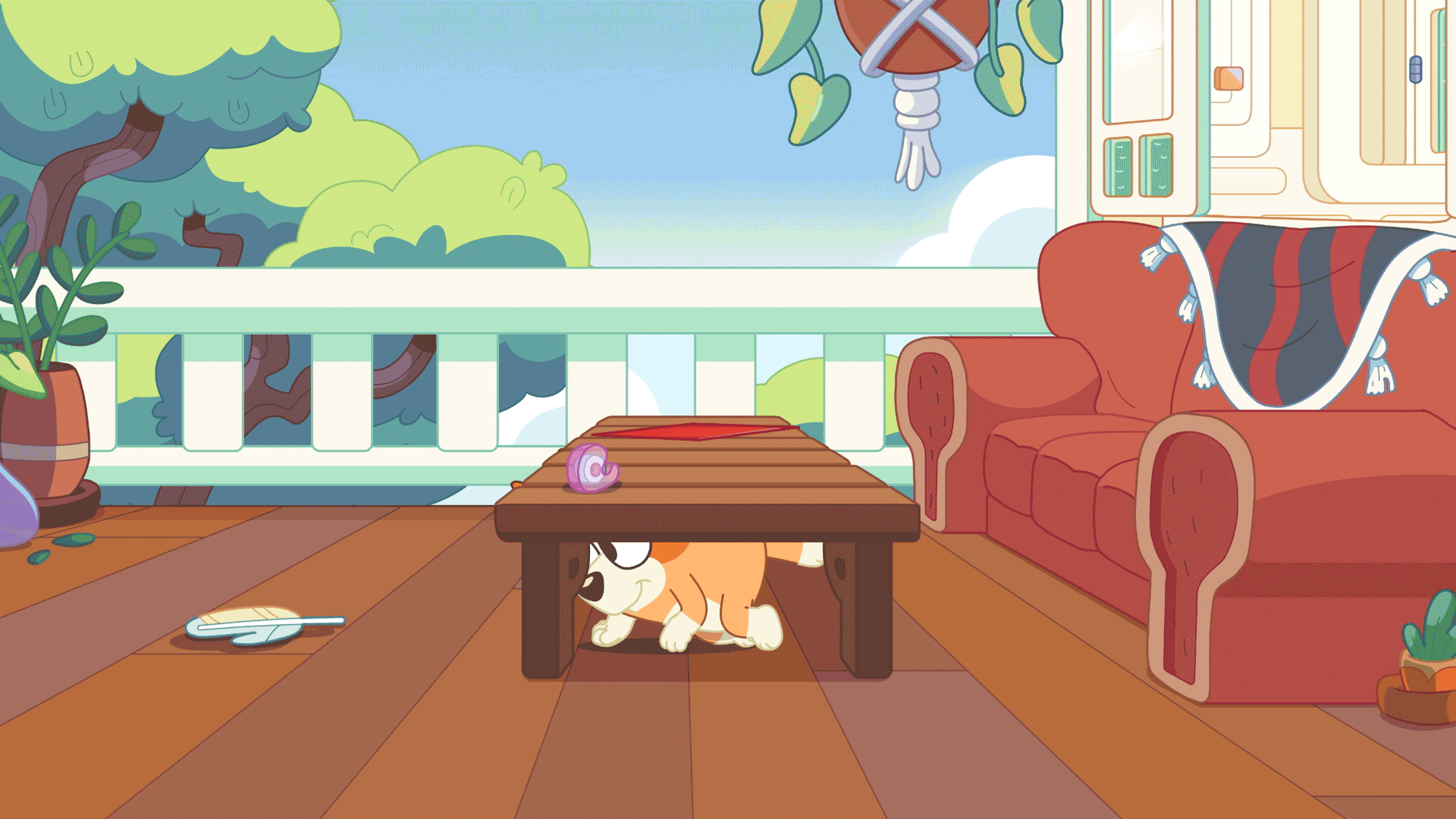 Bingo Bluey Feather Wand Poster