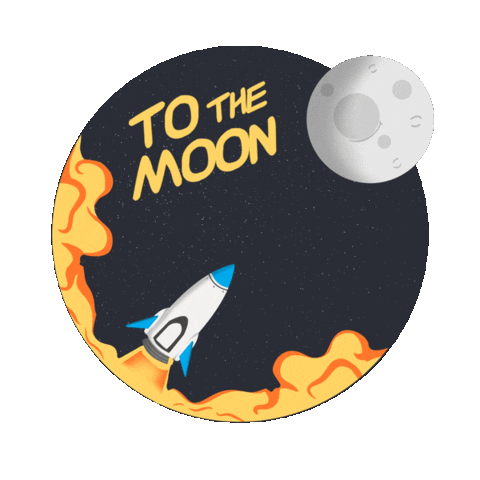 To The Moon Sticker by Indodax