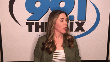 Over It Stop GIF by 99.1 The Mix