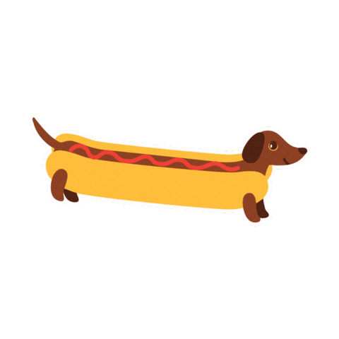 Hotdog Dachshund Sticker by Global Pet Expo
