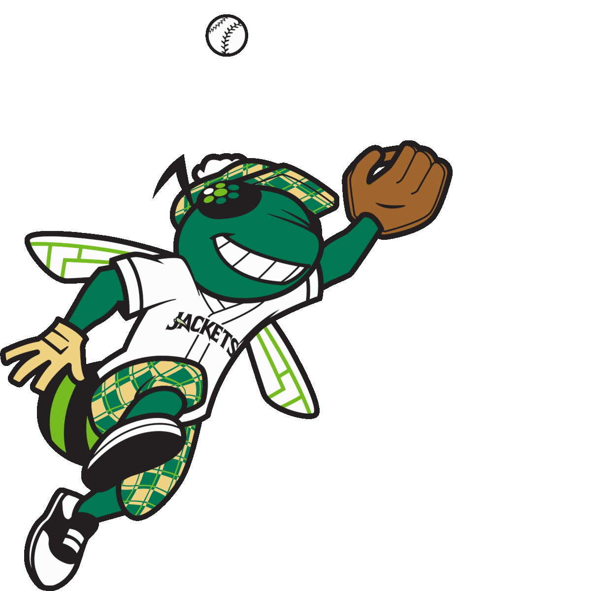 Baseball Catch Sticker by GreenJackets for iOS & Android GIPHY
