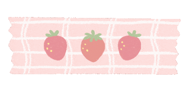 Tape Strawberry Sticker