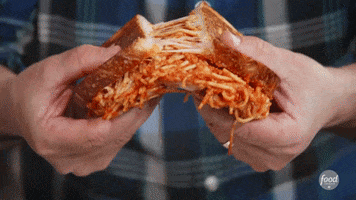 spaghetti sandwich GIF by Food Network Canada