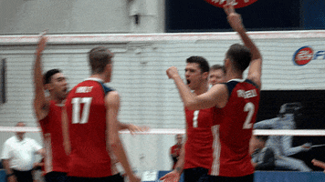 usavolleyball celebrate pumped hyped team usa GIF