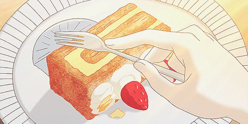 strawberry cake GIF
