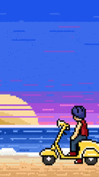 Pixel Beach GIF by LB Scooters