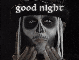 Good Night Skeleton GIF by Sealed With A GIF Good Night Skeleton GIF by Sealed With A GIF