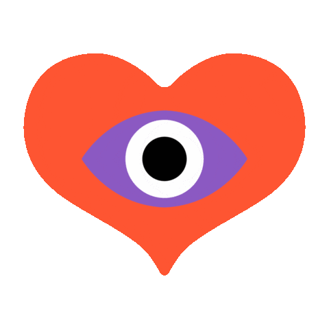 Heart Eye Sticker by Kamino vzw