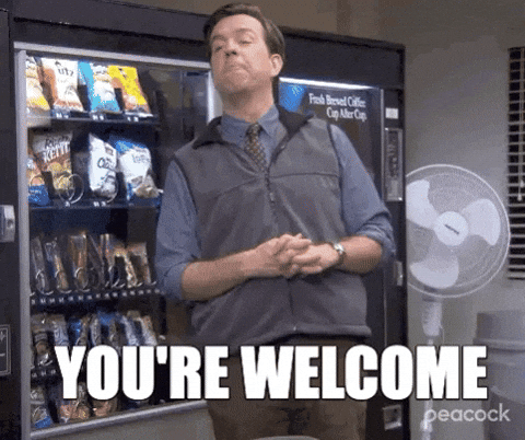 youre very welcome gif