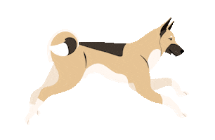 Dog Running Sticker