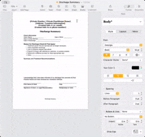 Forms - Modify Info at Top