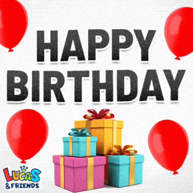 Happy Birthday GIF by Lucas and Friends by RV AppStudios