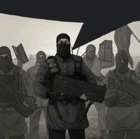 Dark Mode Keyboard Warrior GIF
