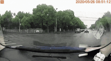 Cyclist Lands On The Back Of Another Bike GIF