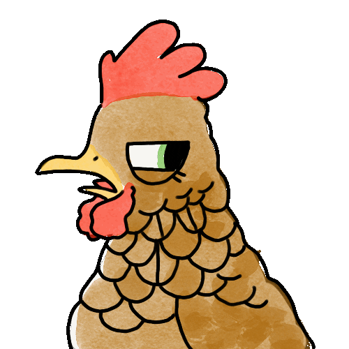 Angry Chicken Sticker by Albert Arrayás
