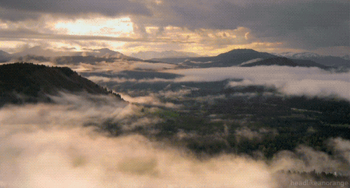 photography beautiful landscape clouds mountains GIF