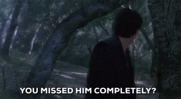 you missed him completely christian slater GIF